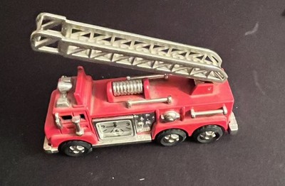 Vintage Timex Fire Engine Ladder Truck Clock Cast Metal Vehicle