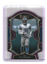 2020 Panini Select #86 Jeff Okudah Purple Prizm Die Cut