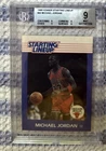 1988 SLU STARTING LINEUP MICHAEL JORDAN BGS 9 MINT QUADS (9-9-9-9) GORGEOUS CARD
