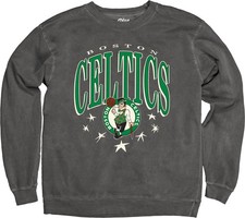 Boston Celtics NBA Officially Licensed Crewneck Sweatshirt Ringspun Black Sta...