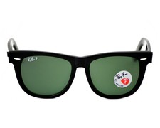 Ray-Ban Sunglasses RB2140 Original Wayfarer Classic Black Frame Green Lens 54mm