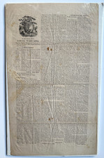 1842 Dorr Rebellion Rhode Island Broadside Proclamation John Tyler