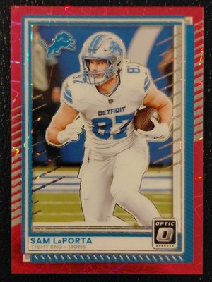 2025 Panini Donruss Optic Sam LaPorta #196 Pink Velocity Prizm /99