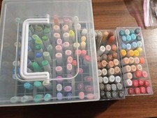 Copic Sketch Markers Lot of 126 Assorted Colo...