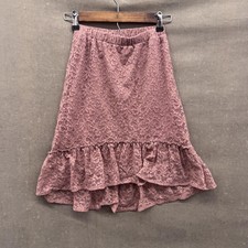 Place Girls Skirt Pink Lace Ruffle Hem Medium 7/8 Pre-Owned Excellent