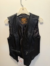 Milwaukee Leather Motorcycle Vest Sz Large Concealed Carry Pockets Heavyweight
