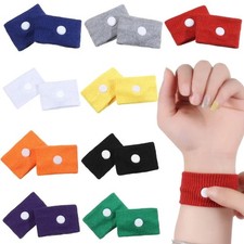 2X ANTI NAUSEA MORNING SICKNESS MOTION TRAVEL SICKNESS WRIST BANDS CAR SEA PLANE