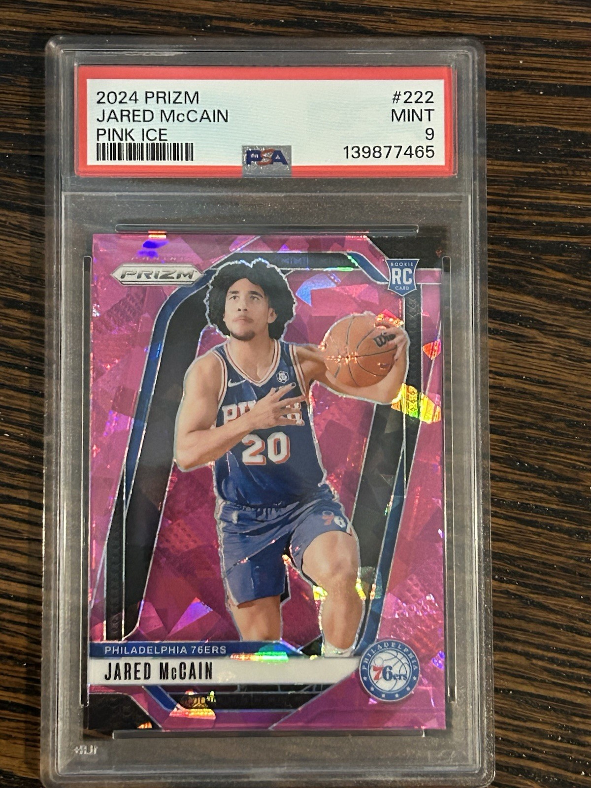 2024 PANINI PRIZM 222 JARED McCAIN PINK ICE PSA MINT 9