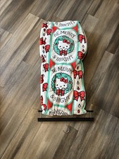 New OVERSIZED Hello Kitty Holiday Christmas Wreath Plush Throw Blanket 60x50