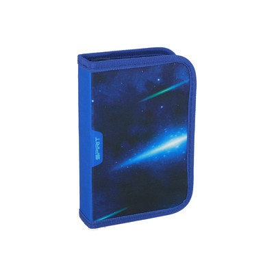 SPIRIT Schüler Etui 28 teilig 1 Zipper Mäppchen gefüllt SPACE dunkelblau Jungen
