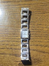 Fossil F2 Women's Silver Stainless Steel Quartz Rectangle Dress Watch 30m