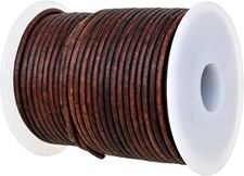 Real/Genuine round Leather Cord for Jewelry Making, Leather String Cord for Craf