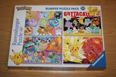 Ravensburger Puzzles - Pokemon Freunde - Bumper Puzzle Pack - 4 x 100 Teile