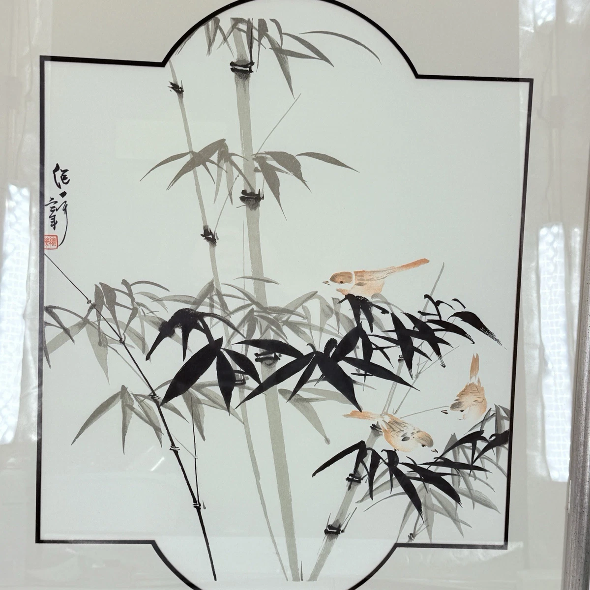 纸绿色古董中国画作、画卷| eBay