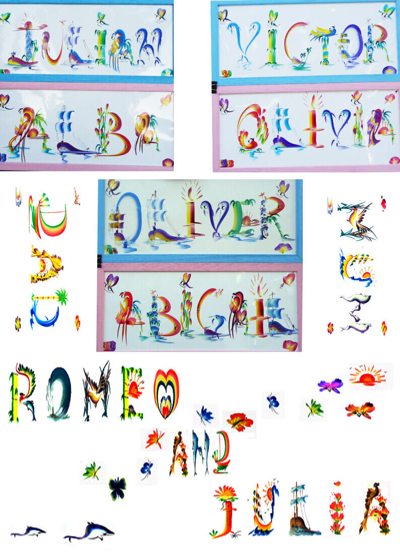 Nombre pintado, regalo de cumpleaños personalizado, regalos de Navidad, placa de papel...