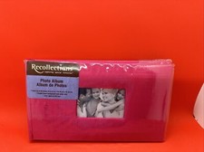 BRAND NEW HOT PINK Cloth Scrapbook Album By Recollections W/Photo Window 9 x5