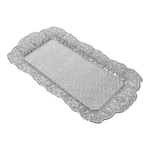 3 Stück rechteckiges Metall-Serviertablett, Couchtisch-Tablett, elegantes - Bild 7 von 12