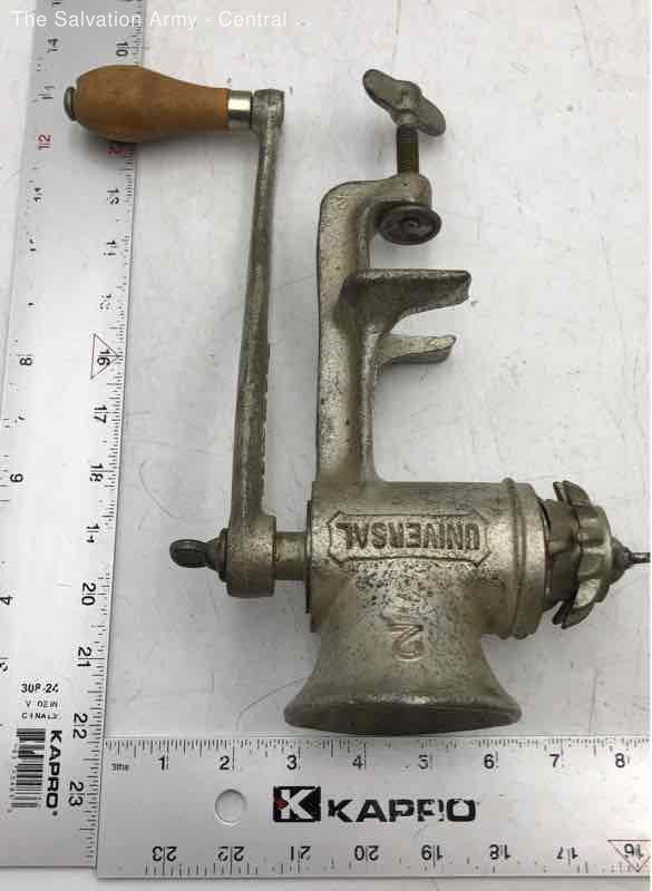 Vintage Universal Silver Collectible Manual Meat Chopper Grinder