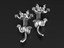 angry Cat earrings wax pattern ring for lost wax casting jewelry castable wax