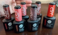 5 PACK ASP GEL SOAK OFF NAIL POLISH Hot Mess, Arty Party, Zanzibar