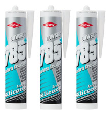 3x DOW CORNING 785+ Bacteria Resistant Bath Sanitary Silicone Sealant CLEAR