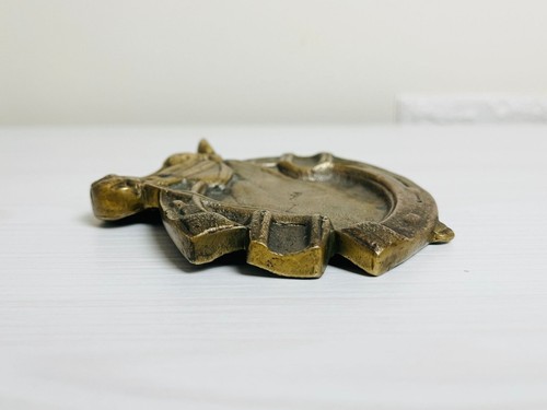 Posacenere vintage in ottone a forma di cavallo e ferro di cavallo, decorazione - Foto 11 di 11