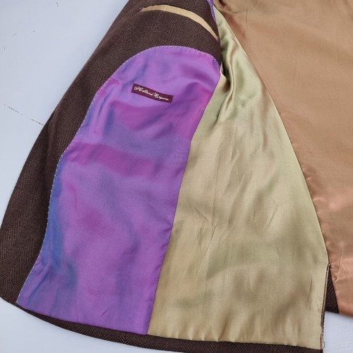 Soprabito blazer lana uomo Holland Esquire taglia 36 fodera colorata perlata - Foto 2 di 22