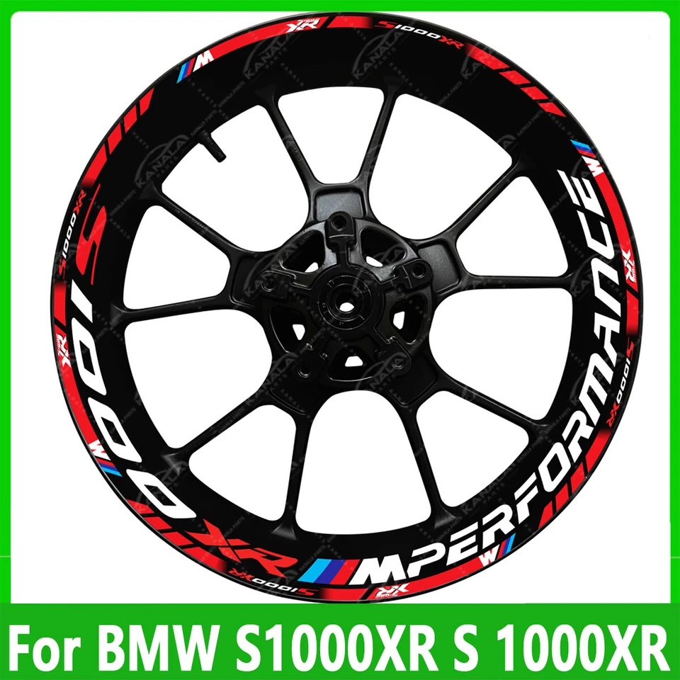 S 1000XR Motorcycle bike wheel decals rim stickers set stripes For BMW S1000XR - Image 3 of 4