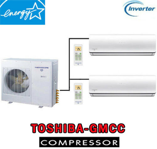 Dual Zone Ductless Mini Split Air Conditioner Heat Pump Cassette 12000-60000 BTU