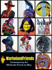 ANDY WARHOL- 10 Cowboys-Indians (FULL Suite)-Silkscreens-Shipped Flat- SAVE BIG!