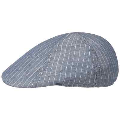 LIPODO Classic Stripes Leinen Flatcap Schirmmütze Schiebermütze Leinencap