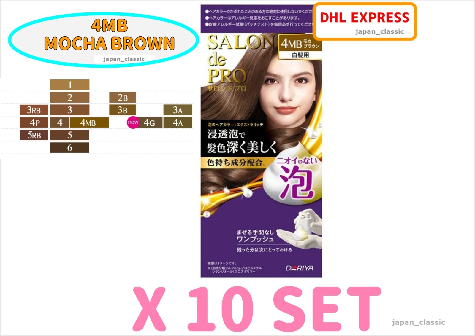 Extra Rich For Gray Hair 4mb Mocha Brown X10
