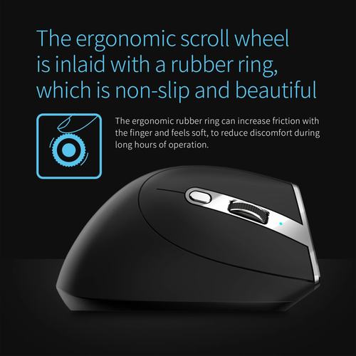 ZELOTES F-36 Wireless Vertical Gaming Mouse RGB BT5.0 2.4G 2400DPI Ergonomic - Picture 13 of 13