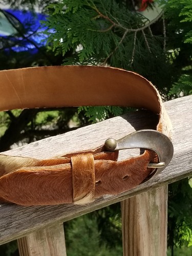 VINTAGE HORSE HAIR / COW HAIR BELT SIZE 30 KNO THE QUALITY - Picture 23 of 24
