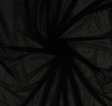 Mesh Black Lightweight Bridal Mesh Poly/Spandex Fabric by the Yard D182.12