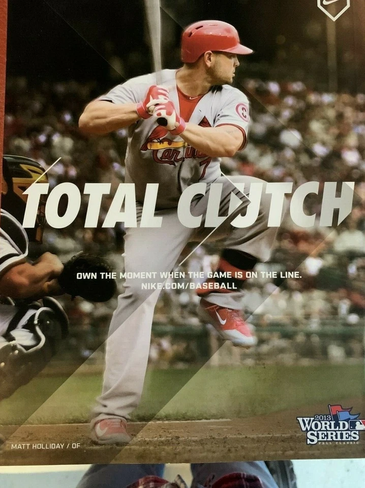 2013 MLB WORLD SERIES PROGRAM ST. LOUIS CARDINALS COVER MATT HOLIDAY BACK COVER  - Image 2 of 2