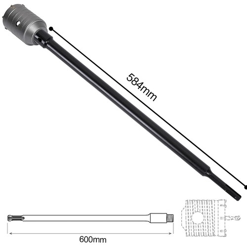 SDS Plus Verlängerung Aufnahmeschaft für Bohrkrone M22 Länge 120/350 600 mm - Bild 10 von 15