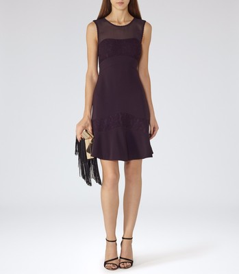 reiss purple dress