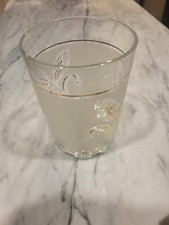 Vintage Covetro Włoskie szklane wiadro na lód matowe ze złotą pszenicą