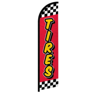 Pack of 2 Tire Sale Windless Full Sleeve Swooper Flag Feather Banner 100D