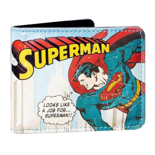 OFFICIAL DC COMICS VINTAGE SUPERMAN COMIC STRIP MENS WALLET NEW IN GIFT BOX - Picture 1 of 2