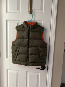 olive green polo vest