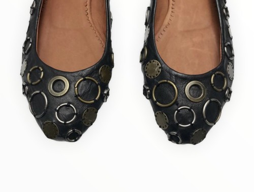 Diesel Black Gold leather ballerina 