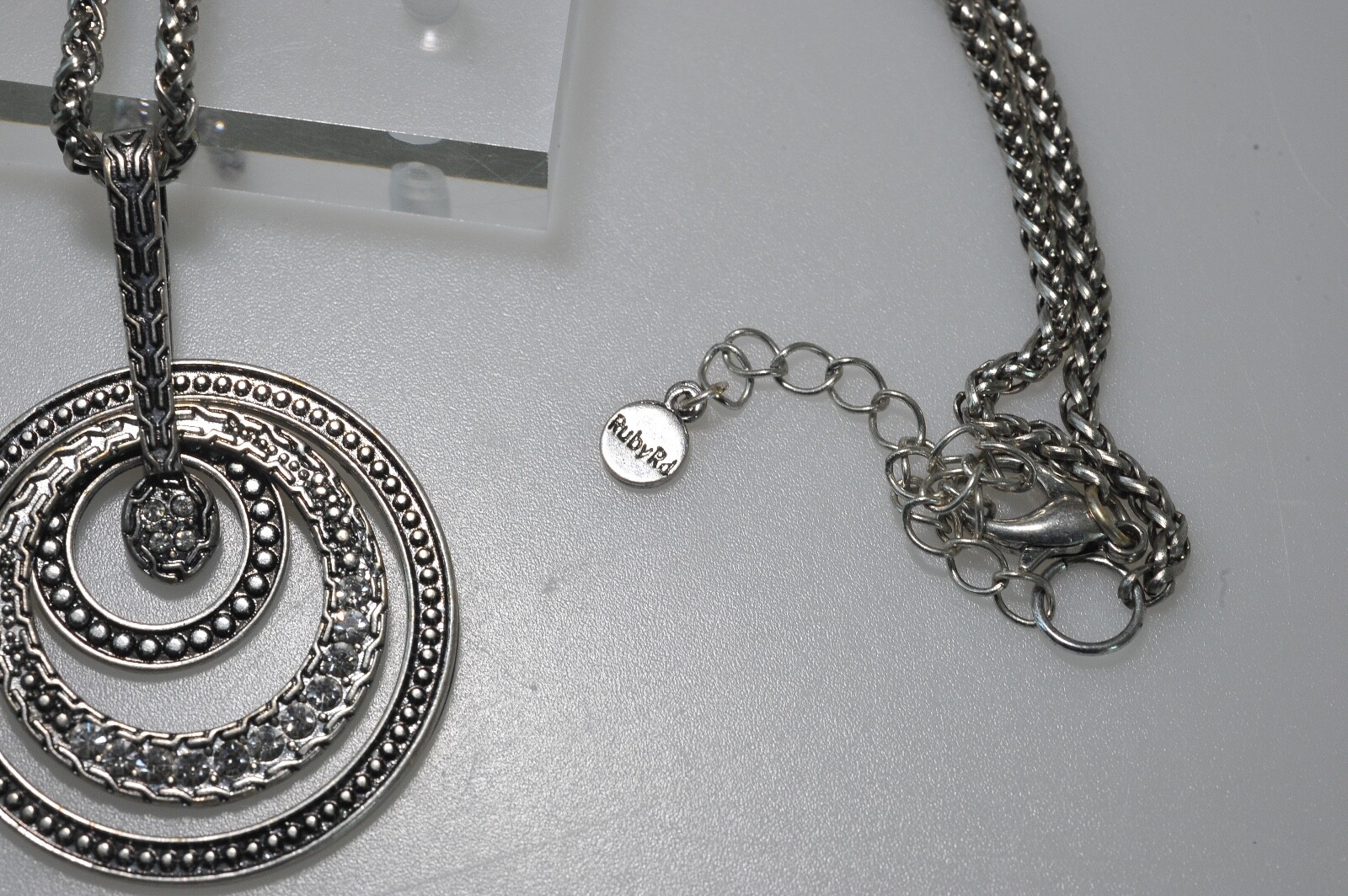 Ruby Road Silver Tone Statement  dangle charm rhi… - image 6