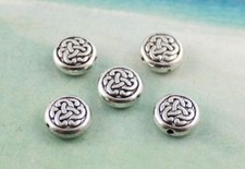 120PCS Tibetan Silver Knot Flat Beads Jewelry Making