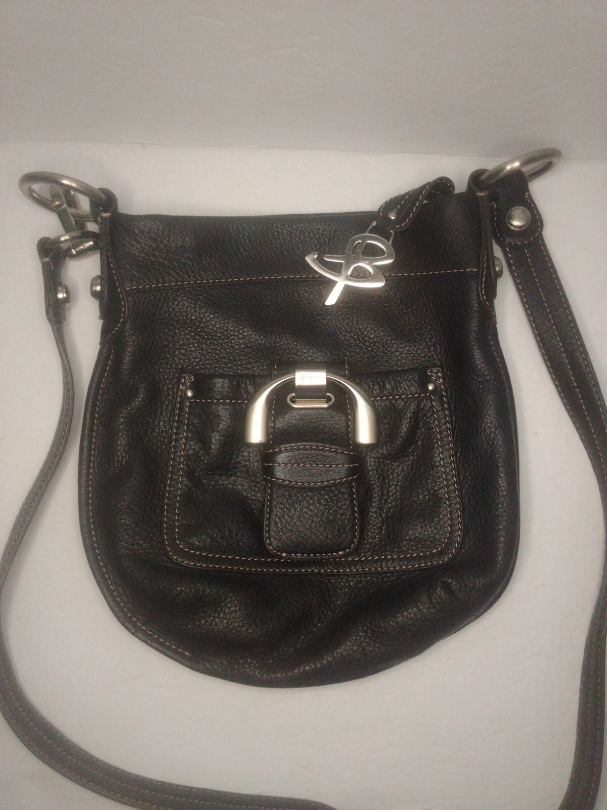 MAKOWSKY Purse Convertible Crossbody Black Pebbled Leather