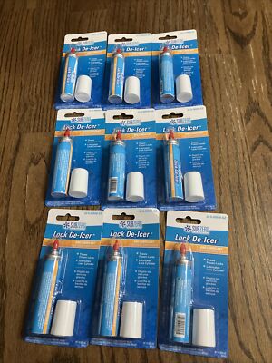 Lot of 9 SUBZERO Lock De-Icer and Lubricant .62oz **Fast and Easy to Use**