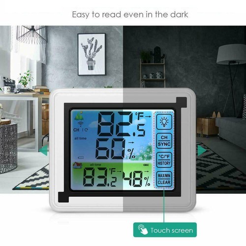 LCD Digital Indoor & Outdoor Wireless Weather Station Thermometer Sensitive New - Picture 9 of 12