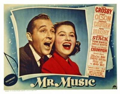 Mr Music Us Lobby Card Bing Crosby Nancy Olson 1950 OLD MOVIE PHOTO