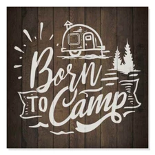 Born to Camp Inpiration Camping Rustic Looking Wood Sign Wall B3-12120061012
